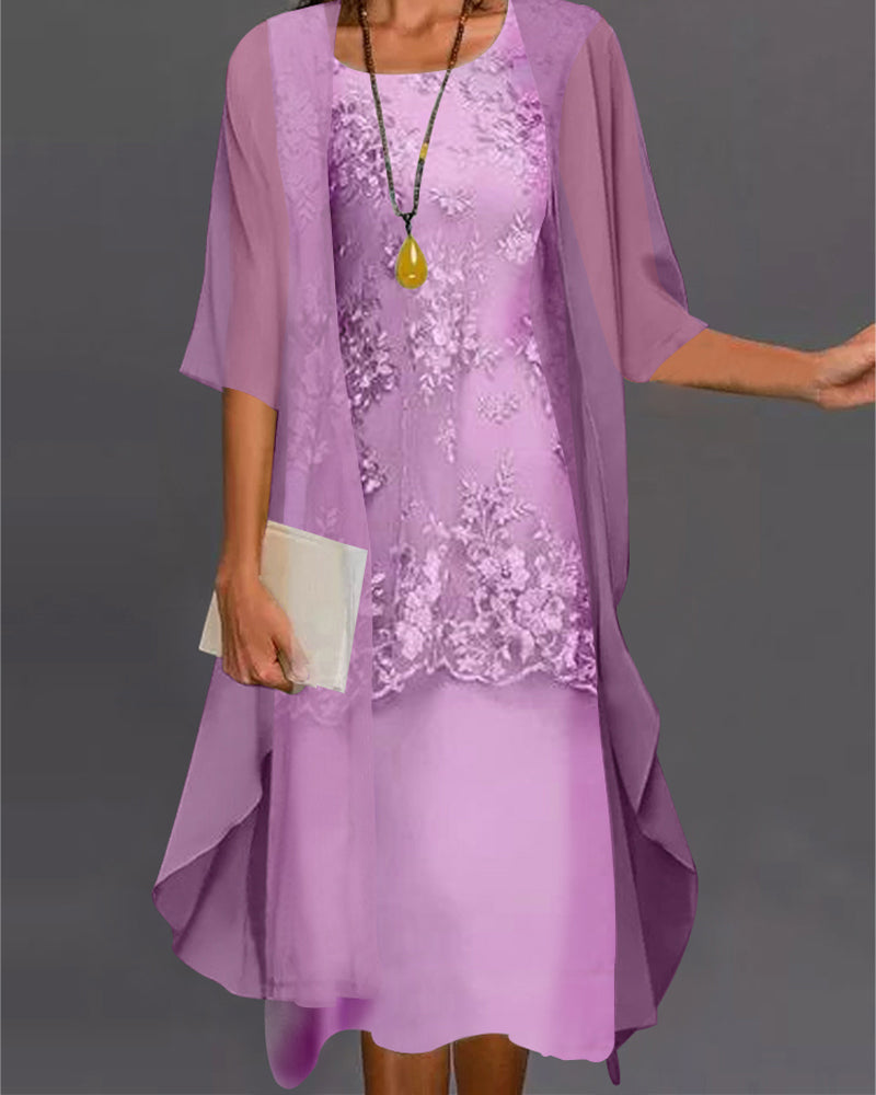 Stylish women's two-piece elegant dress, ideal for parties, evening wear, or a sophisticated casual look.