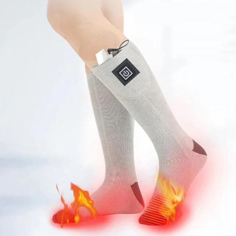 Unisex HeatWave rechargeable heated socks for warm, cozy feet in cold weather.