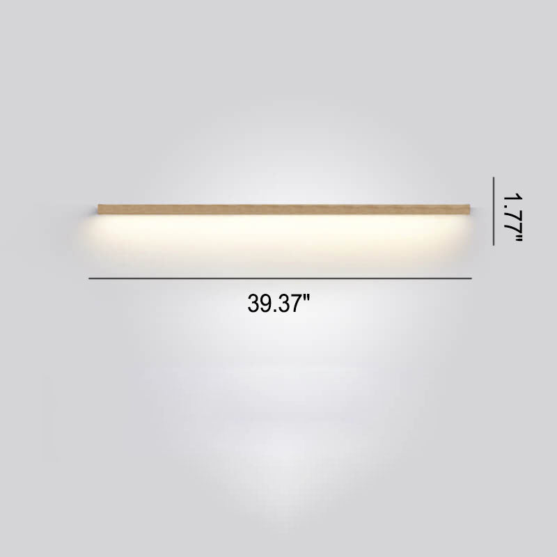 Scandinavian-style wooden wall lamp, an elegant LED ambient light for a serene living space.