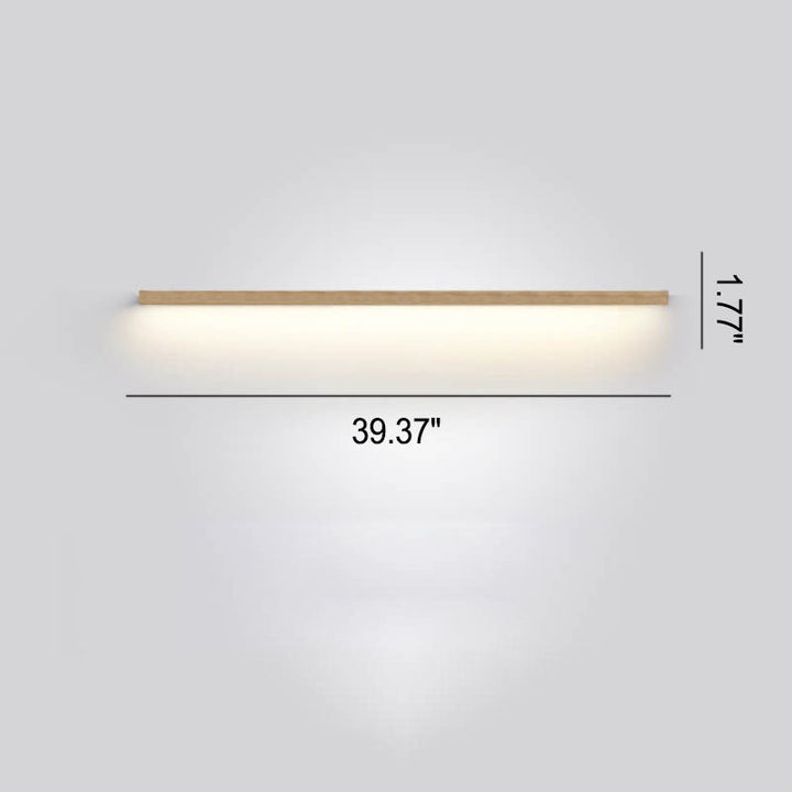 Scandinavian-style wooden wall lamp, an elegant LED ambient light for a serene living space.