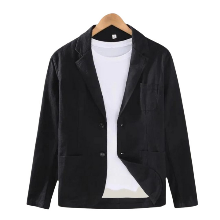 Versatile men's lightweight blazer jacket. Elegant & sophisticated for a smart casual look. A key men's fashion piece.