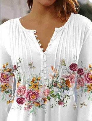 Elegant women's everyday top, versatile for casual or office wear. Long sleeve chic blouse.