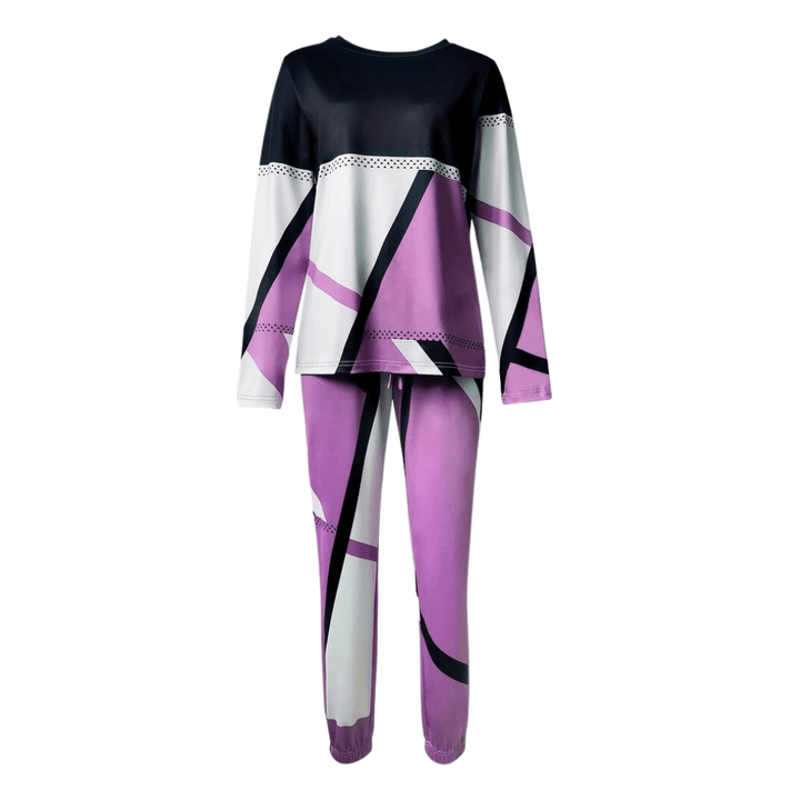 Women's Geometric Knit Loungewear Set