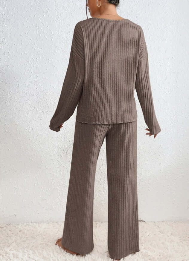 Women's 2-Piece Ribbed Lounge Set