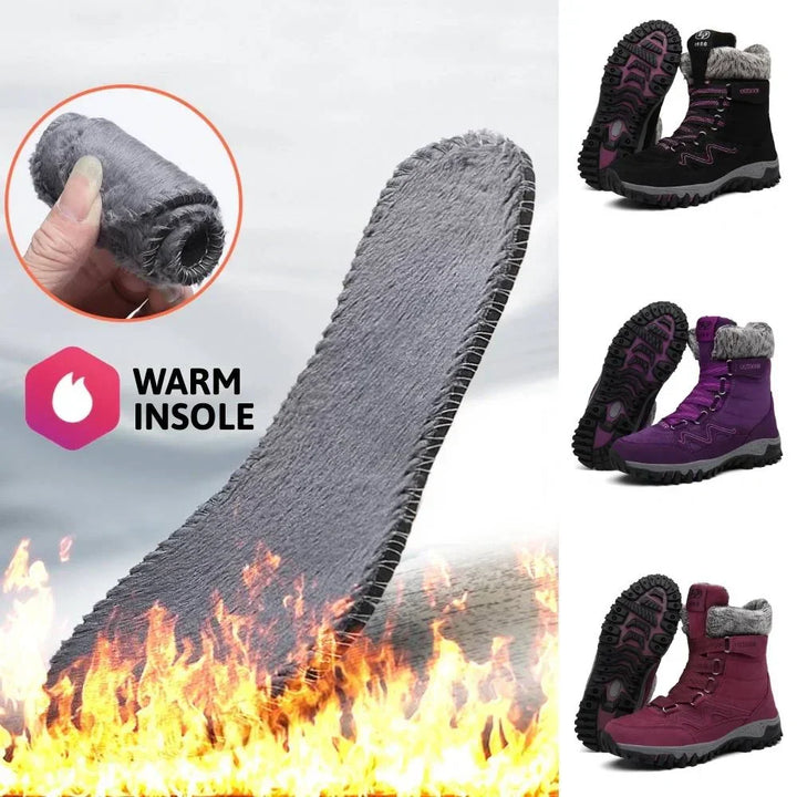 Women's warm orthopedic winter boots with arch support, non-slip sole, ideal for cold weather comfort.