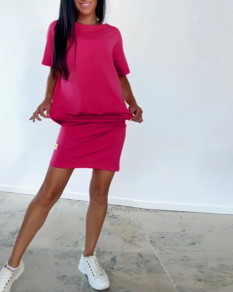 Flattering midi-length elegant dress for women, ideal for everyday style.