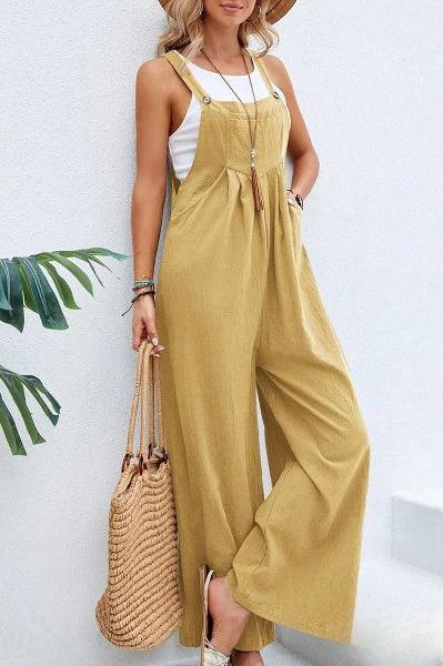 Women's Sleeveless Wide-Leg Jumpsuit