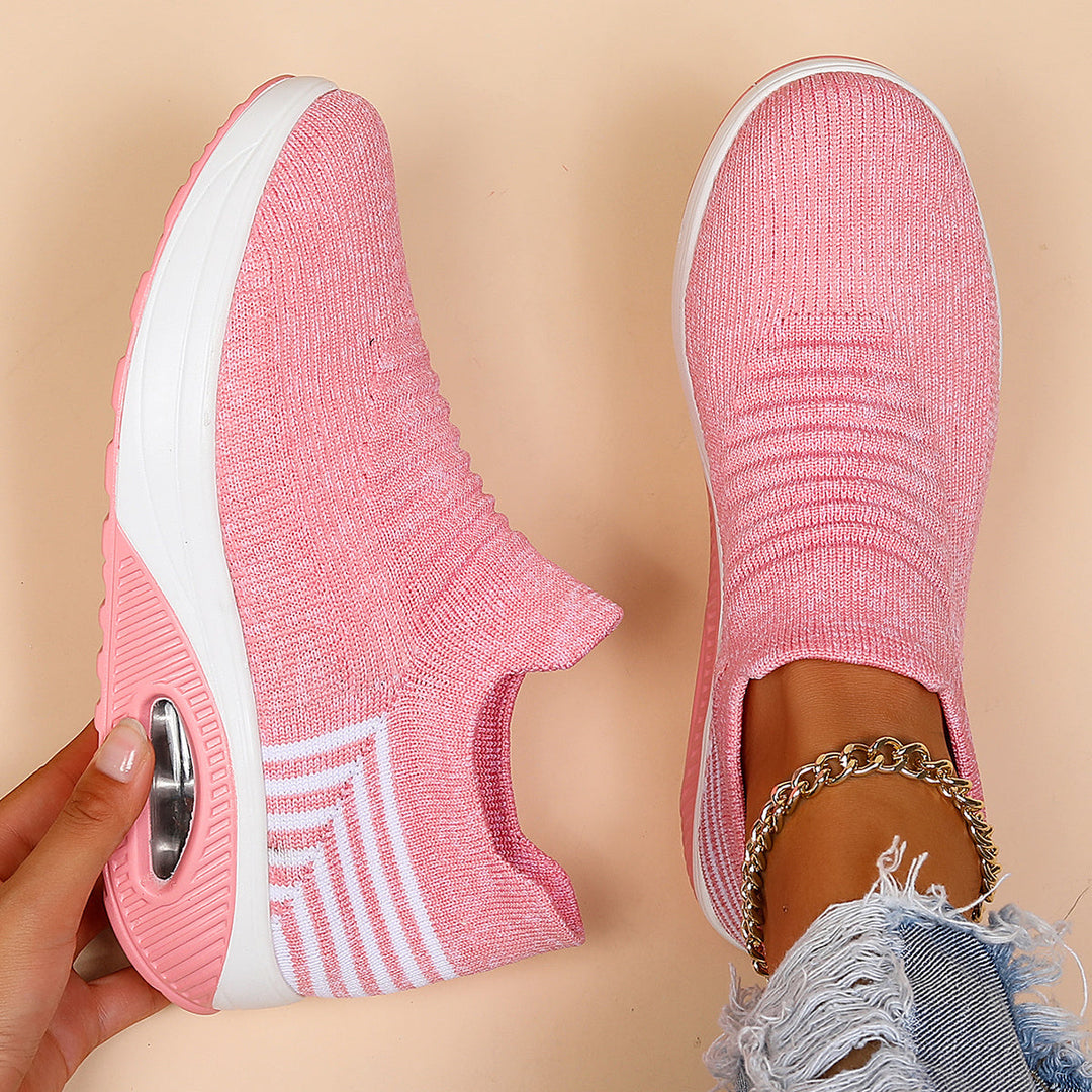 Orthopedic women's comfort shoes with air cushion technology. Provides excellent foot support & pain relief for walking.