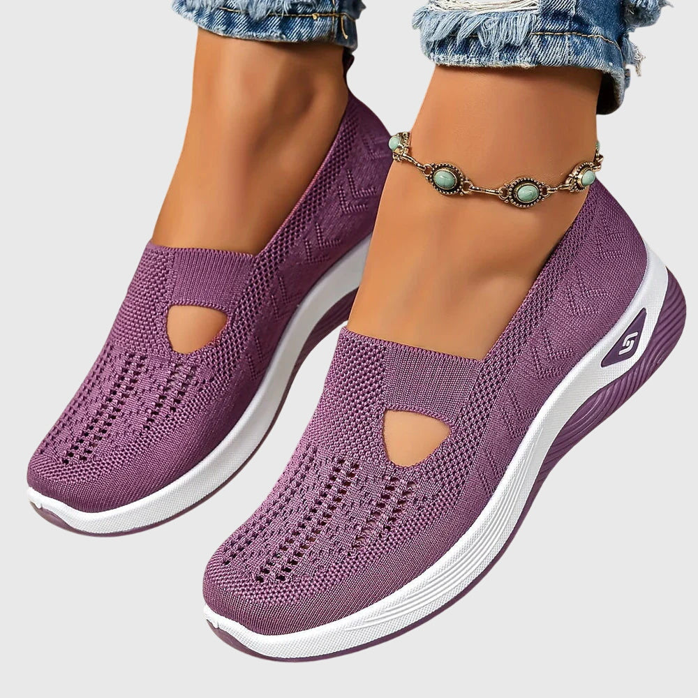 Women's breathable orthopaedic slip-on shoes for lasting comfort and foot pain relief.
