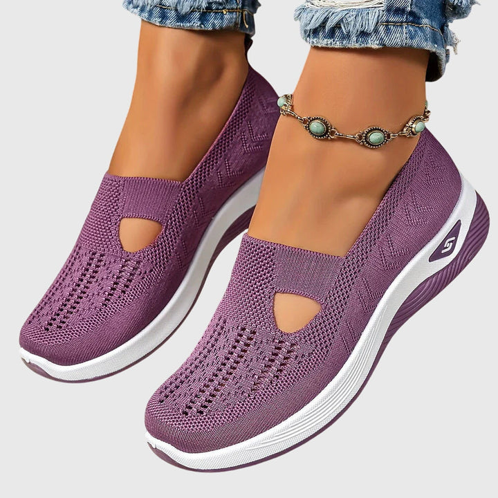 Women's breathable orthopaedic slip-on shoes for lasting comfort and foot pain relief.