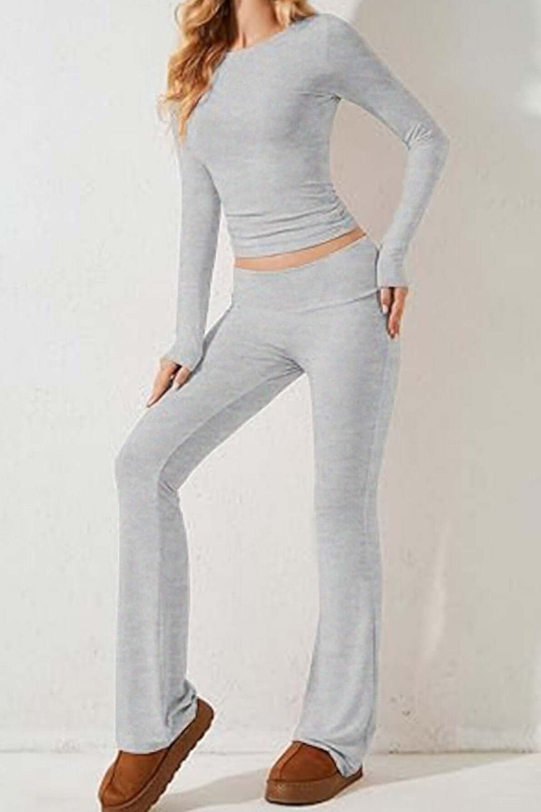 Women's Two-Piece Knit Loungewear Set