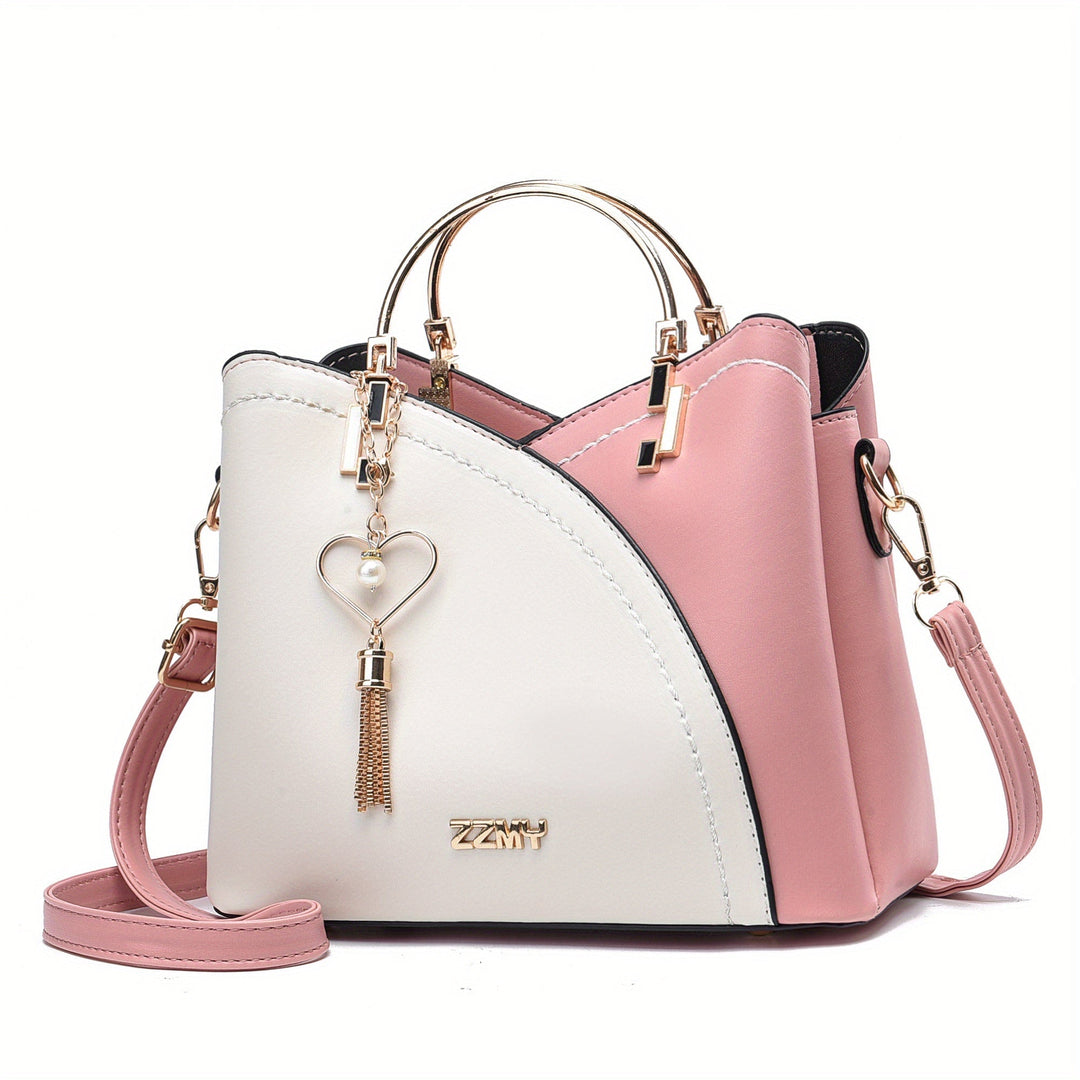 Durable women's luxury leather bag, a chic and practical everyday shoulder handbag.