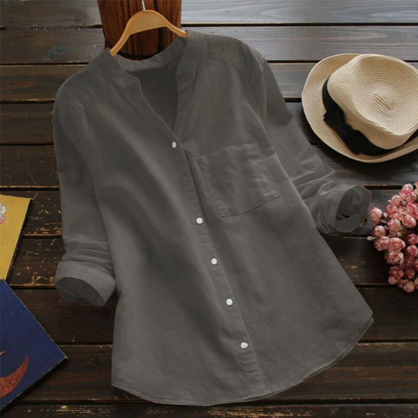 Breathable summer women's blouse. Loose fit casual top for everyday comfort and chic style.