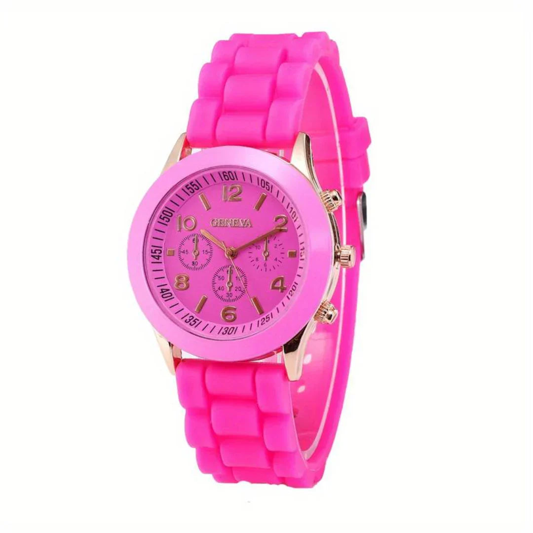 Modern unisex silicone quartz analog watch, designed for ultimate everyday comfort.