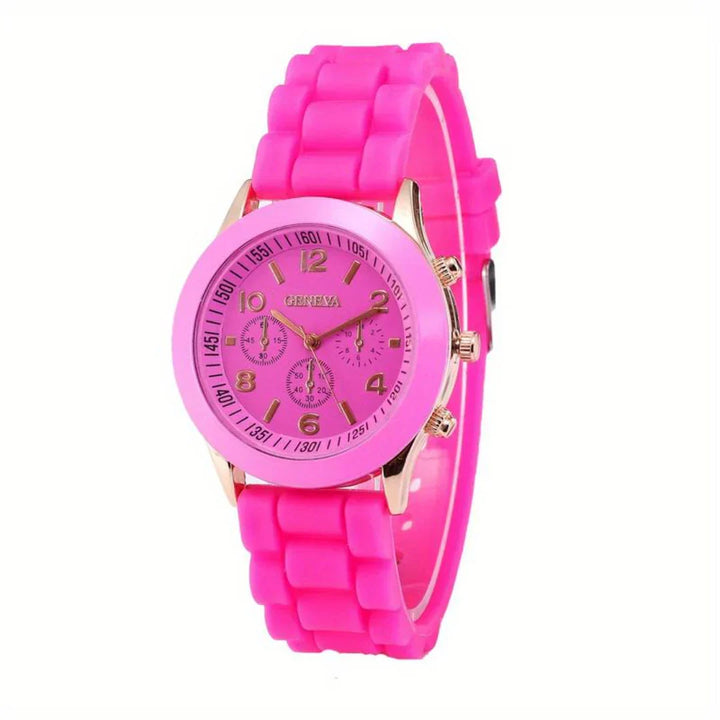 Modern unisex silicone quartz analog watch, designed for ultimate everyday comfort.