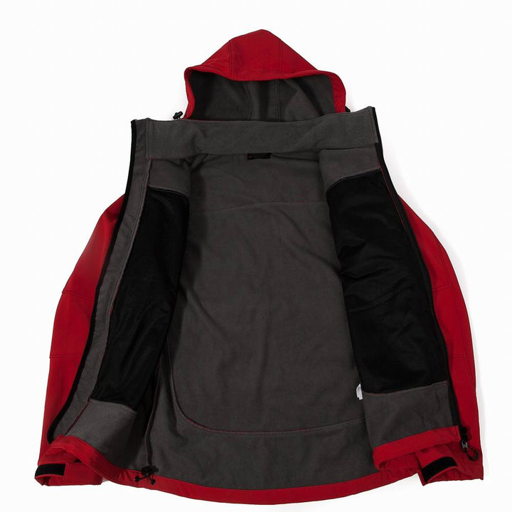 Versatile men's full zip hooded outdoor jacket. Durable, lightweight & functional for adventure travel & casual wear.