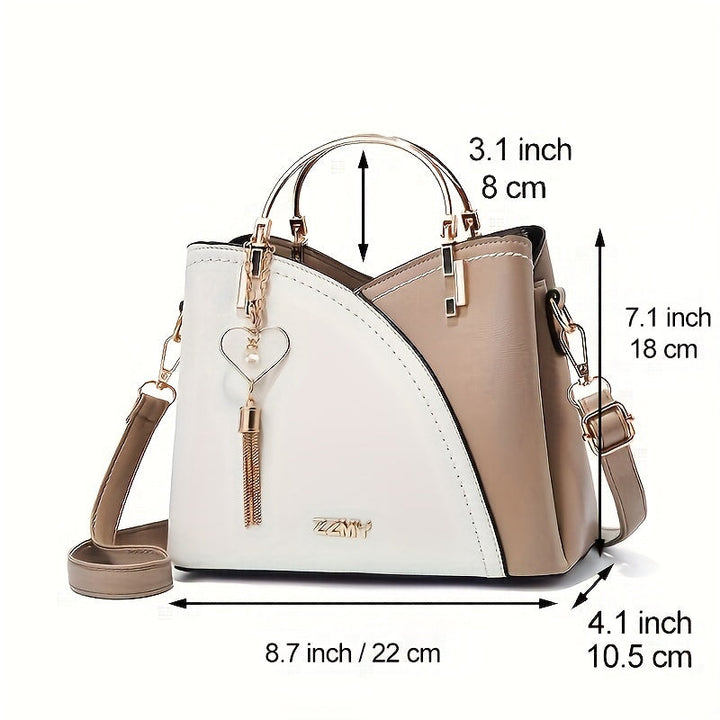 Stylish women's leather everyday bag, a fashionable and versatile shoulder tote.
