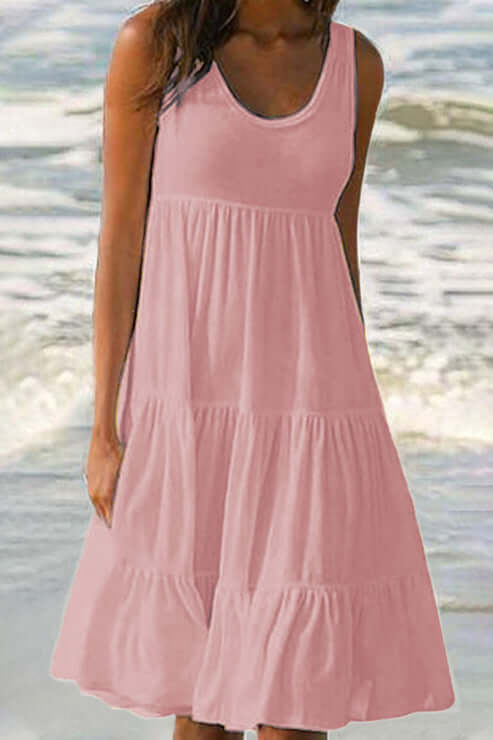 Women's Patchwork Tiered Cake Dress