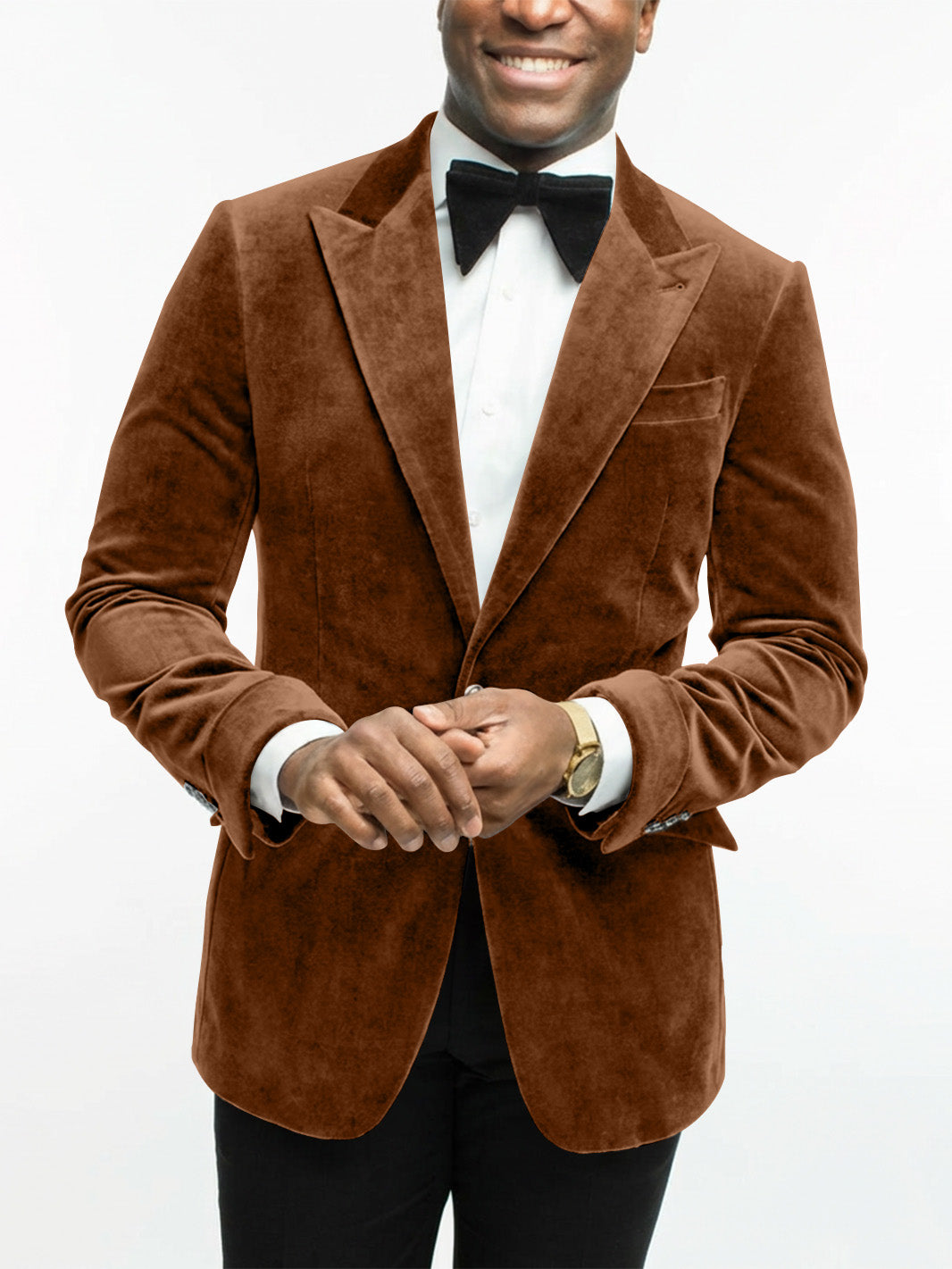 Elegant men's dress jacket, showcasing clean lines & tailored fit from an angle.