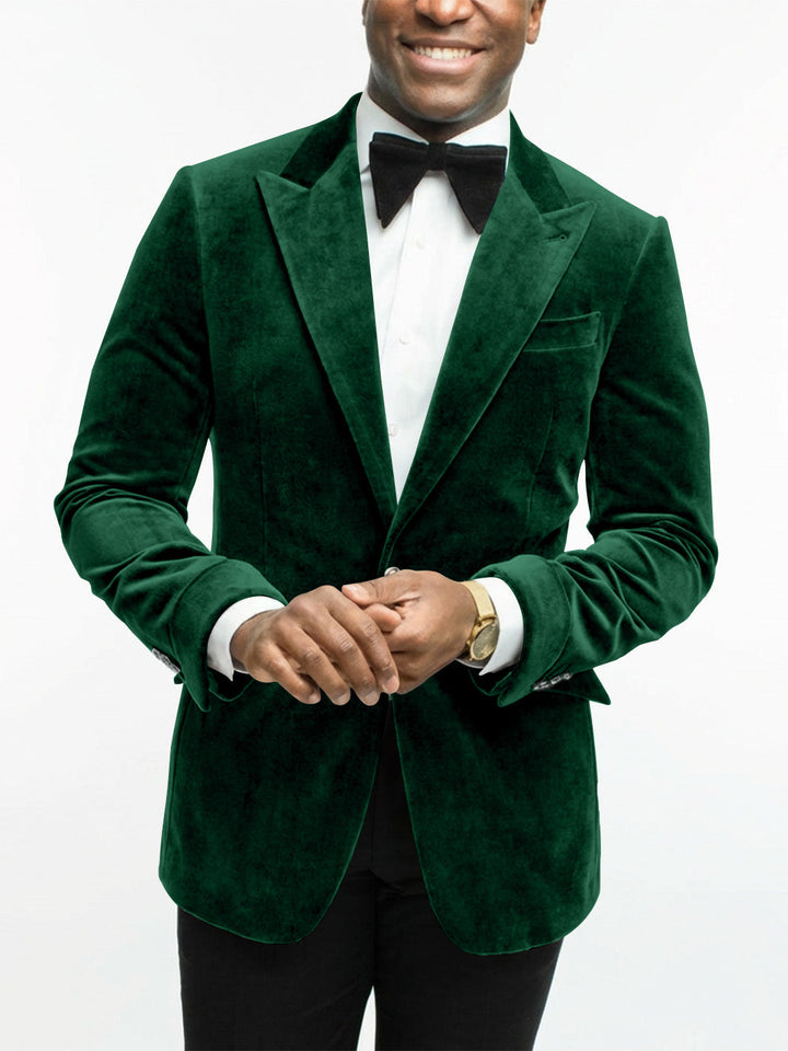 Detail of buttons on stylish men's formal jacket, emphasizing quality & tailored fit.