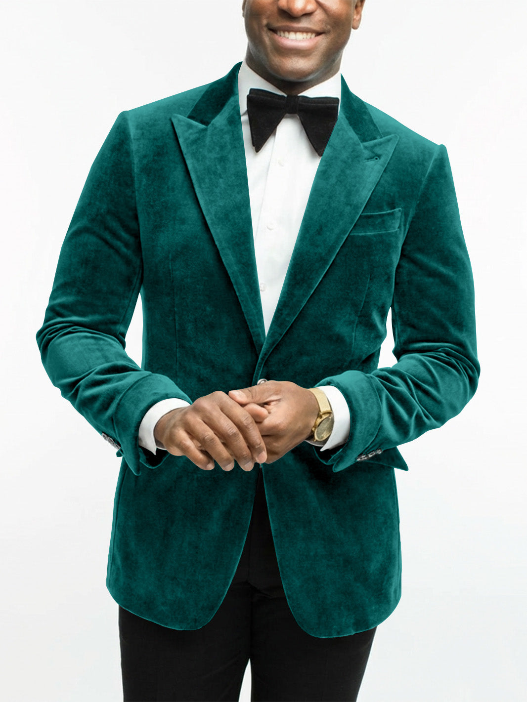 Confident men's style in a tailored formal jacket, perfect for galas & sophisticated parties.