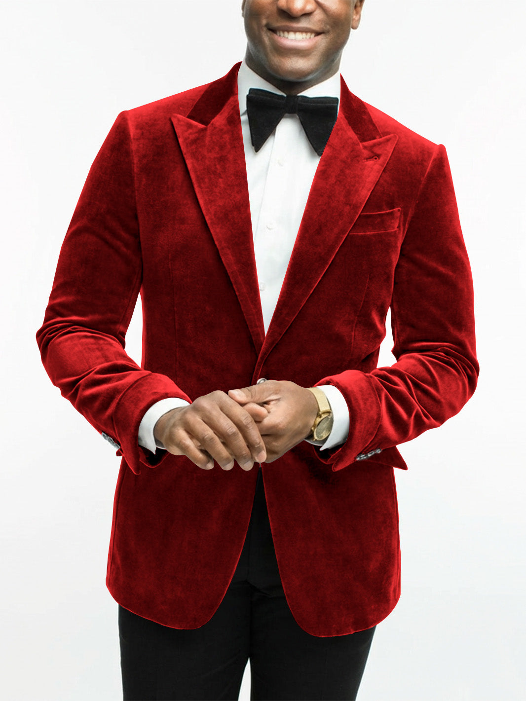 Sophisticated men's party jacket, tailored fit, worn by model in dynamic pose.