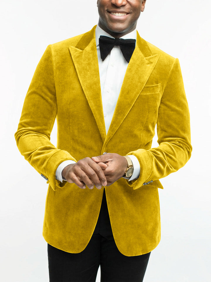 Stylish men's formal jacket, presented as a wardrobe essential for sophisticated individuals.