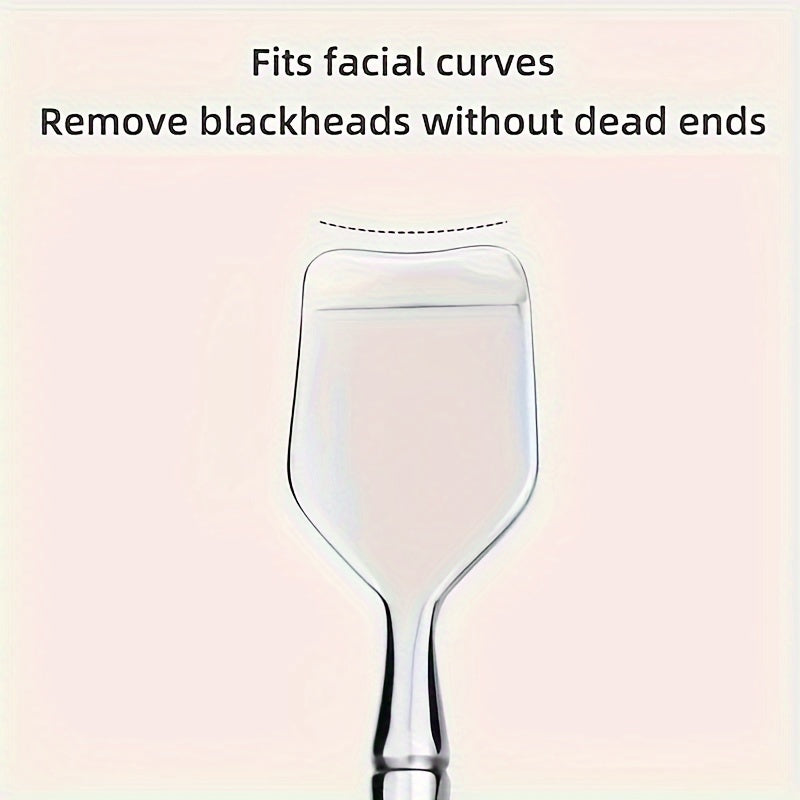 Double-ended tool for deep cleansing, effective blackhead removal, and gentle skin exfoliation.