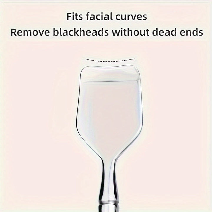 Double-ended tool for deep cleansing, effective blackhead removal, and gentle skin exfoliation.
