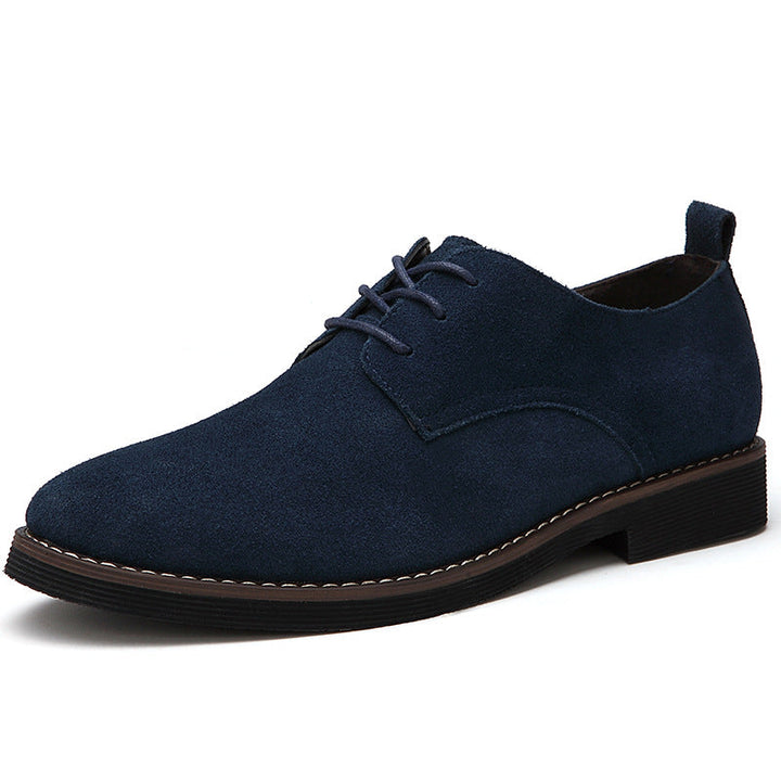 Premium black leather men's classic lace-up dress shoes, showcasing quality craftsmanship & sophisticated style. Formal footwear.