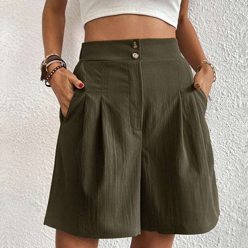 Amarae women's casual shorts with practical pockets, versatile for daily comfort & ladies bottom.