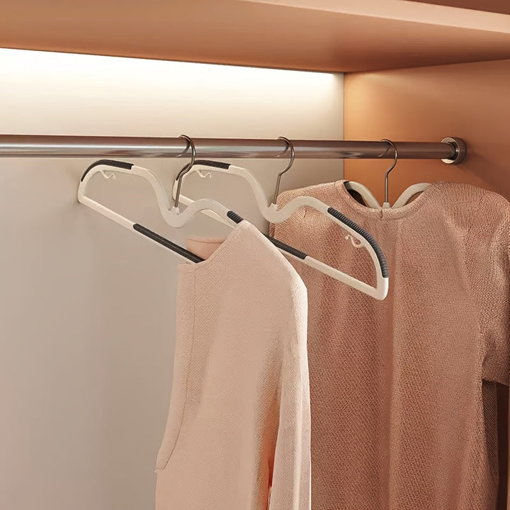 Streamline your closet! Non-slip clothes hangers with rotating hooks in a value 40-piece set.