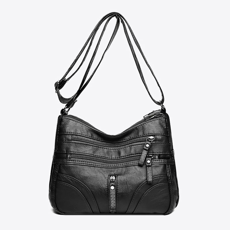 Women's vintage shoulder bag, a versatile faux leather accessory for daily style.