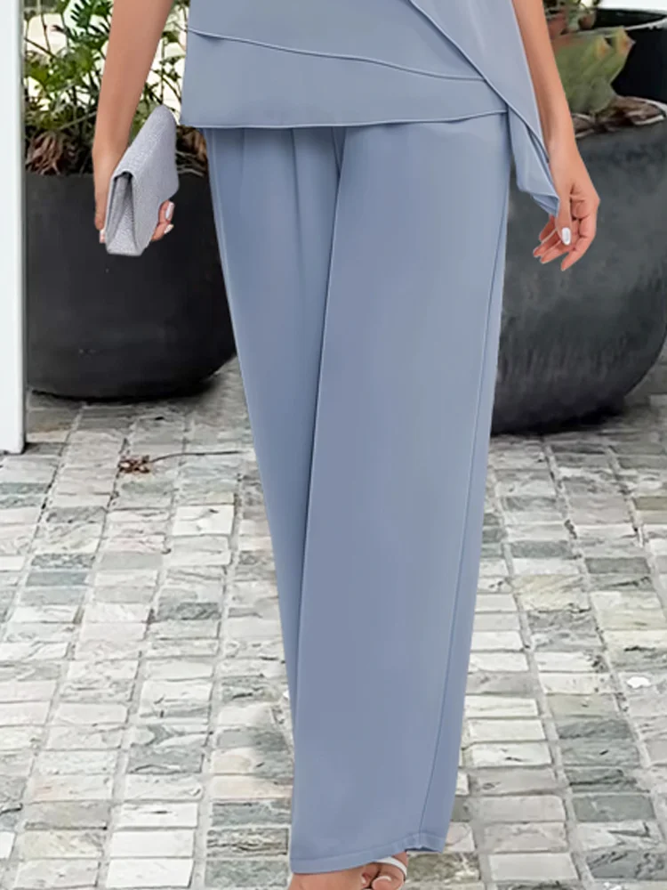 Stylish women's navy blue co-ord set, an elegant two-piece summer outfit ideal for party wear & modern fashion.