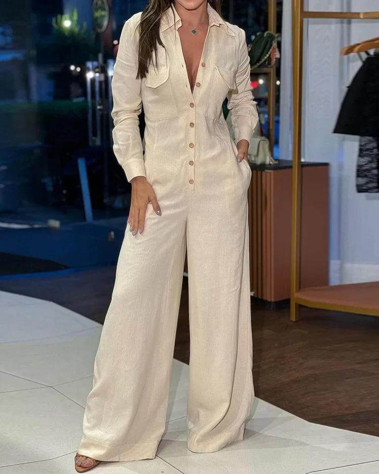 Elegant Sleeveless Wide-Leg Jumpsuit