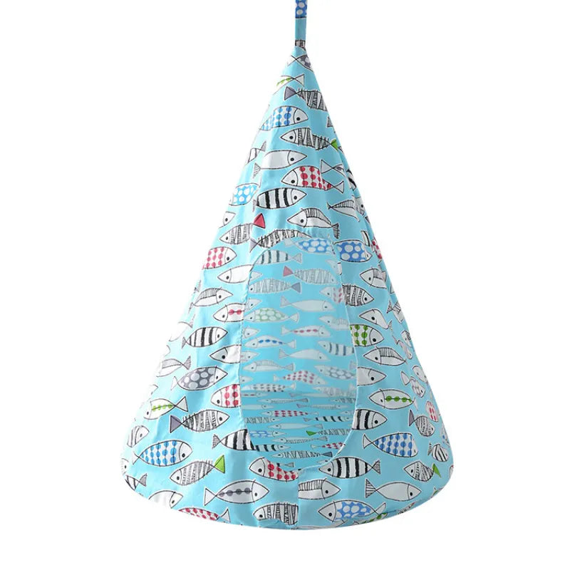 Unisex pet bed tent with a hanging hammock, ideal for cozy cats to relax.