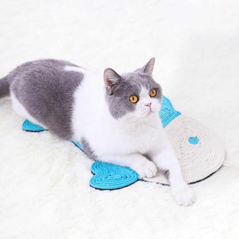 Protect furniture with this durable sisal cat scratching mat, a versatile wall & floor scratcher toy.