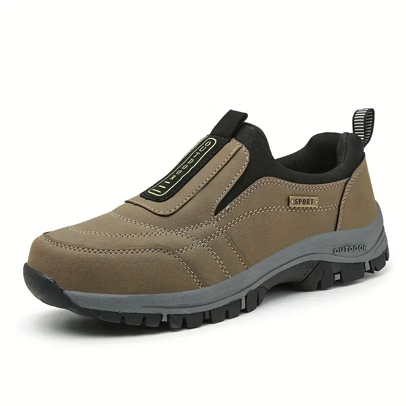 Easy wear men's slip-on sneakers. Orthopedic design provides comfort and foot support for walking.