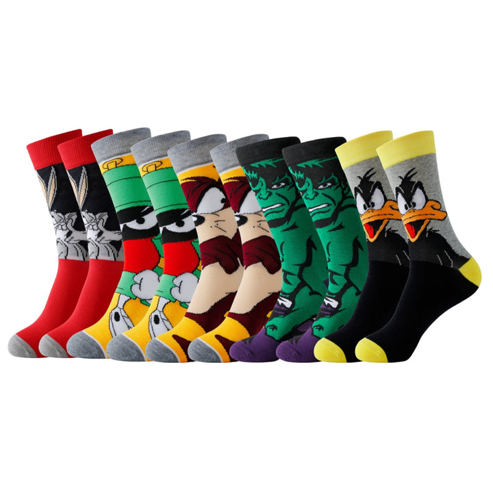 Bright colorful cartoon socks. Playful unisex ankle socks for ultimate comfort, fun fashion & everyday style.