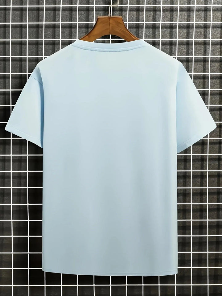Stylish men's floral wave graphic tee, perfect summer top for everyday comfort and unique design.