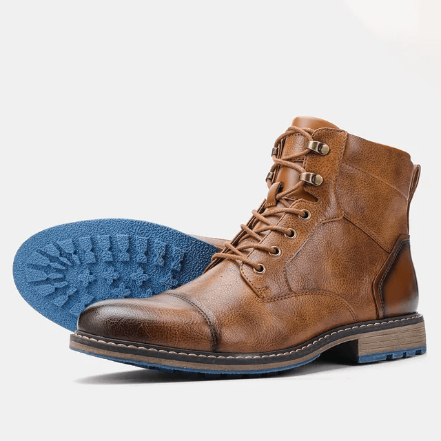Men's Durable PU Leather Ankle Boots