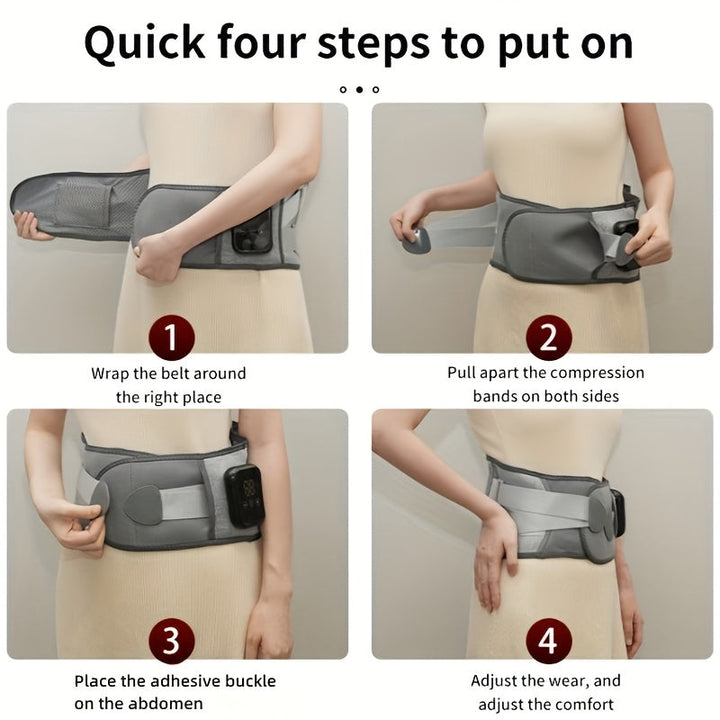 Ultimate wireless heated massage belt for back and waist, offering adjustable relief and muscle relaxation.