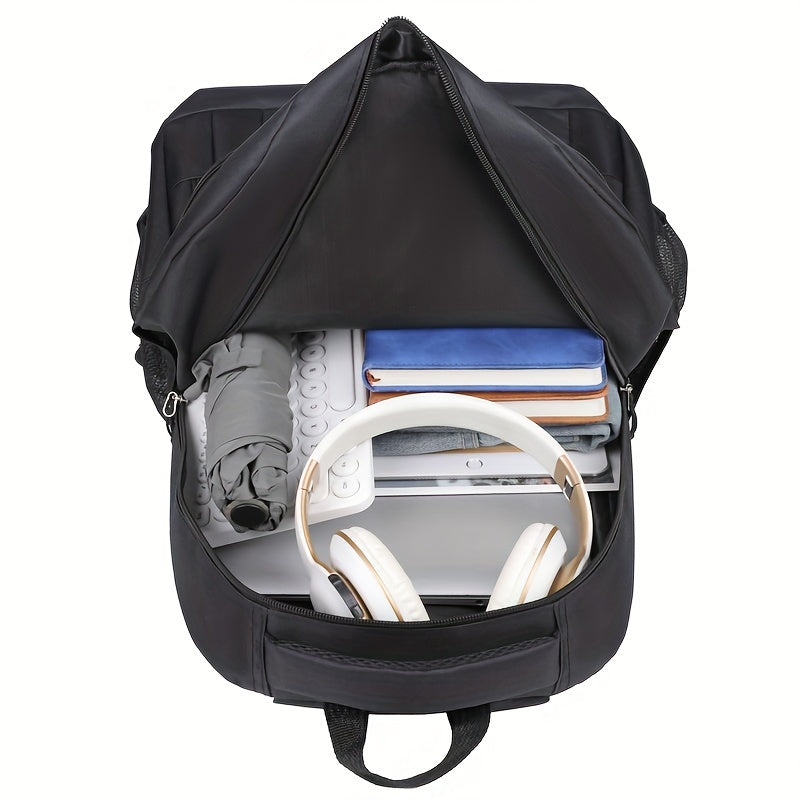 Classic men's leather laptop backpack with adjustable straps. Timeless utility & durable design.