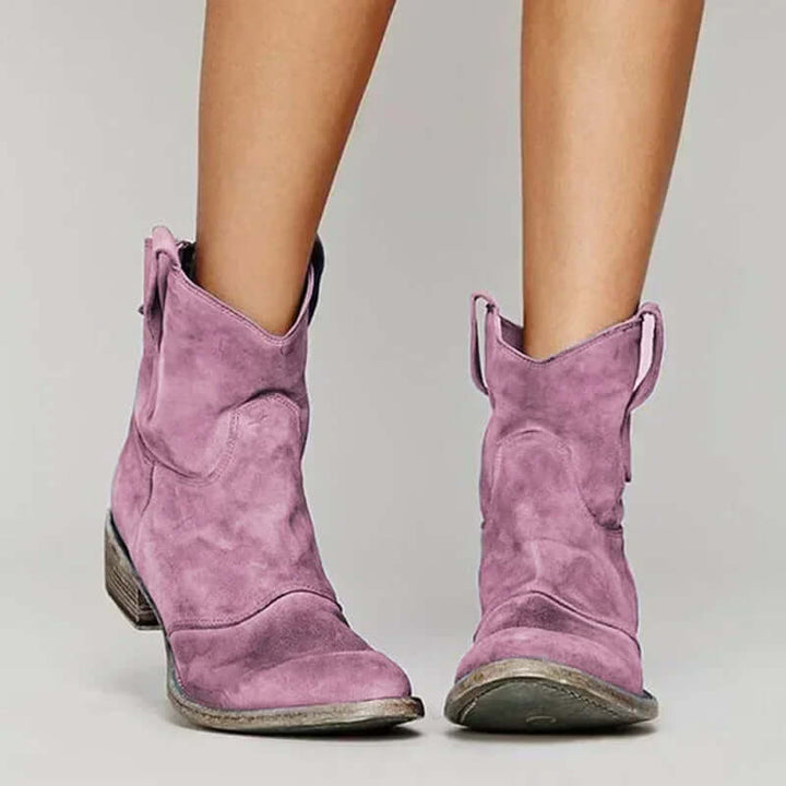 Women's Vintage Cowboy Ankle Boots