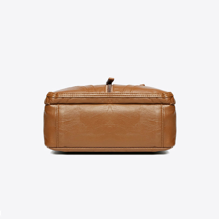 Comfortable women's shoulder bag, vintage faux leather accessory, spacious.