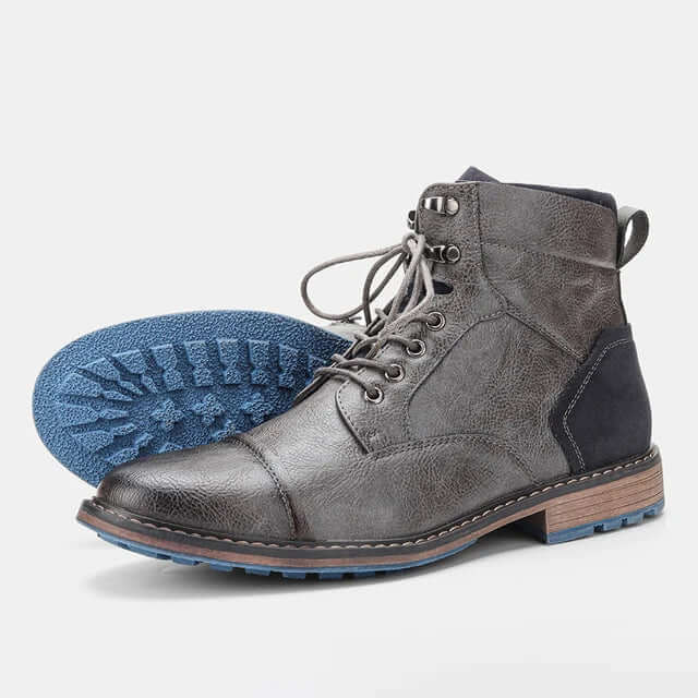 Men's Durable PU Leather Ankle Boots