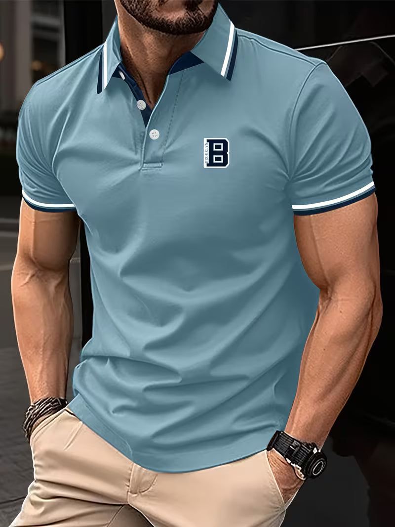 Classic men's short-sleeve polo shirt. Ideal for summer and everyday wear, offering smart casual style.