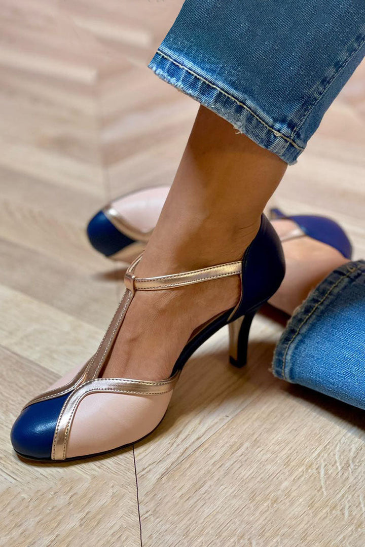 Elegant women's T-strap heels. Classy versatile dress shoes perfect for any special occasion.