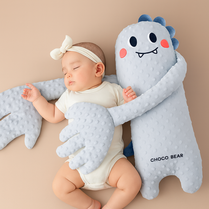 Cute bear Cuddle Buddy SnoozyHug plush toy, soothing sleep aid for babies & toddlers. Perfect baby gift.
