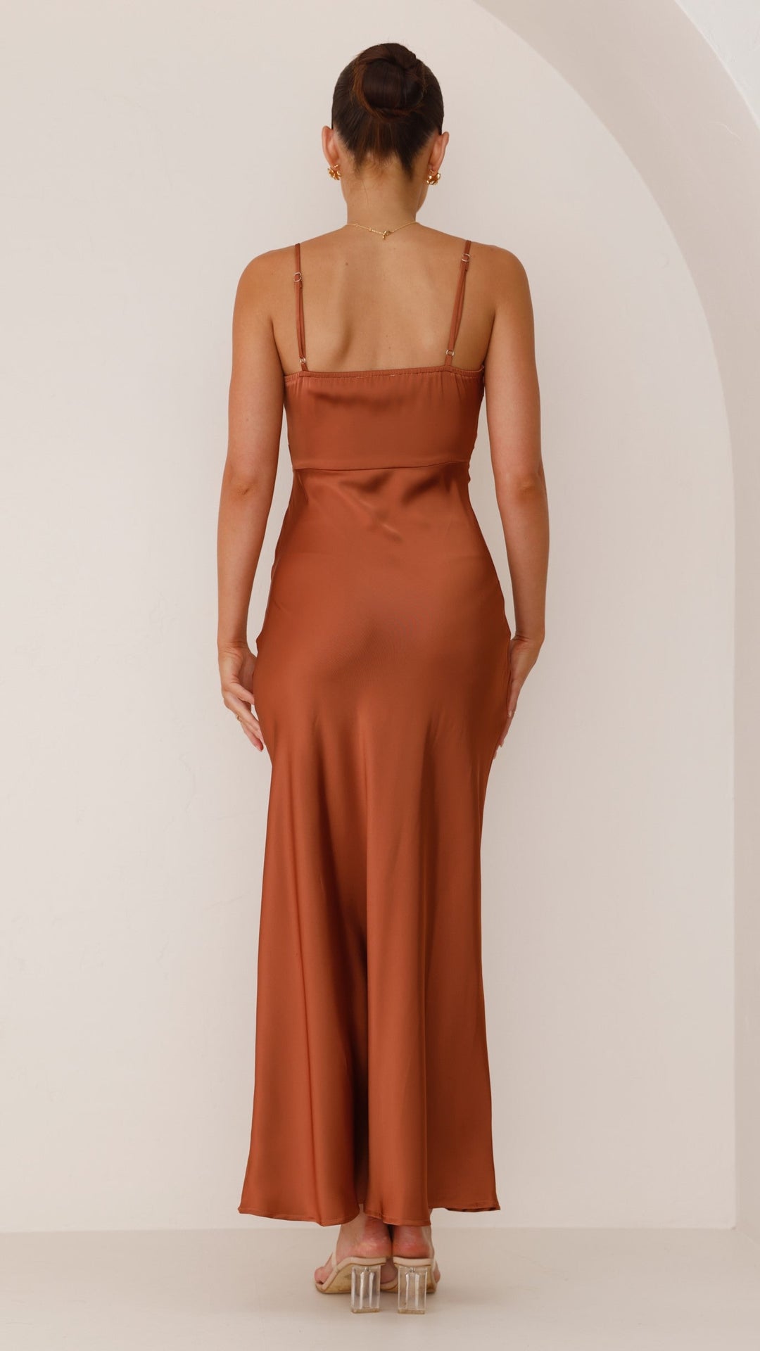 Women's elegant maxi dress with a stylish leg split. Perfect for evening or formal special occasions.